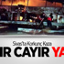 Bariyerlere Çarpan Otobüs Alev Alev Yandı Bariyerlere Çarpan Otobüs Alev Alev Yandı