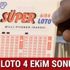 Süper Loto 4 Ekim Çekiliş Sonuçları (4 Ekim Süper Loto Çekiliş Sonuçları)
