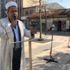 Mitingden sonra imam cübbesi giyip dua etti