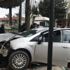 Jandarmadan kaçarken önce polis aracına, ardından eczane duvarına çarptı Jandarmadan kaçarken önce polis aracına, ardından eczane duvarına çarptı