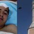 Minareden başına hoparlör düştü Minareden başına hoparlör düştü