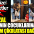 ﻿Ghezzal Atiba'nın çocukları Noah, Nava ve Ayo'ya çikolata dağıttı. Çok güzel hareketler bunlar