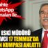 ﻿Emniyet Eski Müdürü Hanefi Avcı 17 Temmuz’da kurulan kumpası anlattı