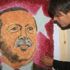 Afgan ressam yakut taşıyla Erdoğan'ı resmetti