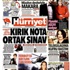 Gazete manşetleri (01 Ocak 2015)