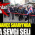 ﻿Dolmabahçe Sarayı'nda Ata'ya sevgi seli