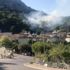 Marmaris'te yerleşim yerlerine yakın noktada orman yangını