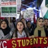 New York'ta Filistin için dayanışma gösterisi