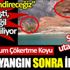 ﻿Bodrum Çökertme Koyu'na iş makineleri girdi. Önce yangın sonra inşaat