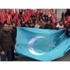 Sirkeci'de Uygur Türklerine Destek Eylemi