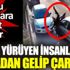 ﻿Kim bu adamlara ehliyet veriyor. Yolda yürüyen insanlara arkadan gelip çarptı