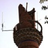 Fırtına minareyi yıktı