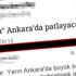 Ankara'daki saldırıyı haber veren tweet'ler Ankara'daki saldırıyı haber veren tweet'ler