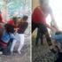 Kızı saçlarından tutup tekme tokat dövdüler, dehşeti kaydettiler