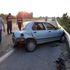 Hurdaya dönen otomobilden ufak sıyrıklarla kurtuldular Hurdaya dönen otomobilden ufak sıyrıklarla kurtuldular