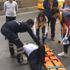 Beyoğlu'nda motosikletin çarptığı kişi yaralandı