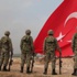 Kobani sınırına dev Türk bayrağı asıldı Kobani sınırına dev Türk bayrağı asıldı
