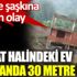 ﻿Rize'de 'oturulamaz' raporlu ev inşaatı, heyelanda bu kez 30 metre kaydı