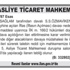 İZMİR 5. ASLİYE TİCARET MAHKEMESİ’NDEN İZMİR 5. ASLİYE TİCARET MAHKEMESİ’NDEN