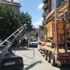 Ataşehir'de tır 3 elektrik direğini devirdi Ataşehir'de tır 3 elektrik direğini devirdi