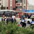 Minibüsçülerden yol kapatma eylemi Minibüsçülerden yol kapatma eylemi