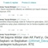 Erdoğan'dan Davutoğlu'na Twitter'dan kutlama
