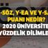 YKS sonuçlarında yer alan Y-SÖZ, Y-EA ve Y-SAY puanı nedir? 2020 üniversite (YEP) yüzdelik dilimleri başarı sıralaması