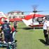 Hava ambulans beyin kanaması geçiren 2 yaşındaki çocuk için havalandı