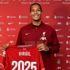 Virgil van Dijk 2025'e kadar Liverpool'da