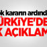 Şok kararın ardından Türkiye'den ilk açıklama!