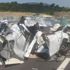 Hurdaya dönen otomobilden sağ kurtuldu Hurdaya dönen otomobilden sağ kurtuldu