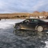 Donan Çıldır Gölü üzerinde drift yaptılar