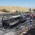 Şanlıurfa'da yolcu otobüsü yanarak kül oldu Şanlıurfa'da yolcu otobüsü yanarak kül oldu