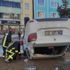 Otomobil takla attı, sürücü yaralandı