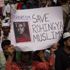 Hindistan'da Myanmar protestosu