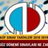 AÖF final sınav tarihleri AÖF güz dönemi final sınavları ne zaman yapılacak
