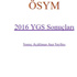 YGS sonuçları tıkla! 2016 ÖSYM YGS sonuçları