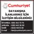 Cumhuriyet Gazetesi dayanışması büyüyor. 03 Ocak 2021 tarihli okur dayanışması ilanları