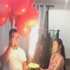 Pastanın üzerindeki maytap balonları patlattı Pastanın üzerindeki maytap balonları patlattı