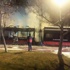 Malatya'da trambüs yangını