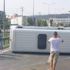 Yolcu minibüsü yan yattı: 4 yaralı