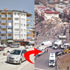 Depremin ardından her şeyi anlatan fotoğraf: Apartman kum tepesine döndü Depremin ardından her şeyi anlatan fotoğraf: Apartman kum tepesine döndü