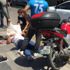 Otomobille çarpışan motosikletin sürücüsü yaralandı Otomobille çarpışan motosikletin sürücüsü yaralandı