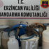 Jandarma ekiplerince yapılan baskında Erzincan'da 205 litre sahte içki yakalandı