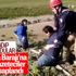 Sazlıbosna Barajı'na giden haberciler balçığa saplandı