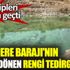 ﻿Sazlıdere Barajı'nın yeşile dönen rengi tedirgin etti