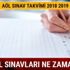 AÖL sınavı ne zaman 2018 2019 MEB AÖL açık lise çıkmış sorular ve sınav takvimi