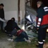 Takla atan araç binanın garajına girdi