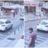 Ataşehir'de temizlikçi kadının 4. kattan düşme anı kamerada
