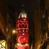 Galata Kulesi, kırmızı beyaz oldu Galata Kulesi, kırmızı beyaz oldu